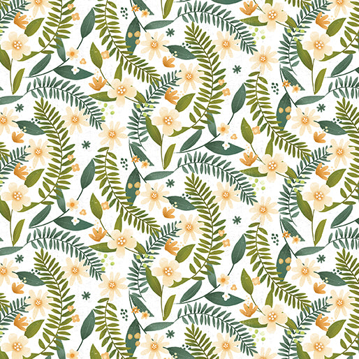 Fern Flowers - Cotton Print