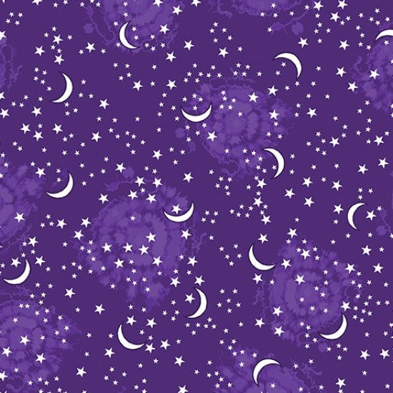 Starry Night Purple - Cotton Print