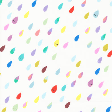 Whatever the Weather Raindrops - Cotton Print