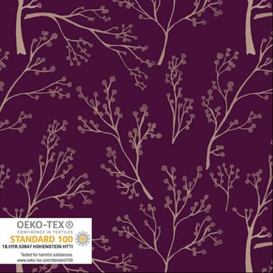 Purple Branches - Rayon/Viscose Print