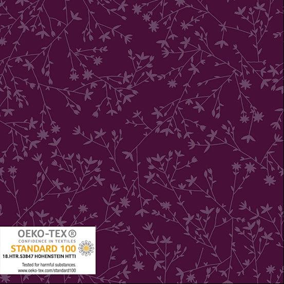 Purple Leaves - Rayon/Viscose Print