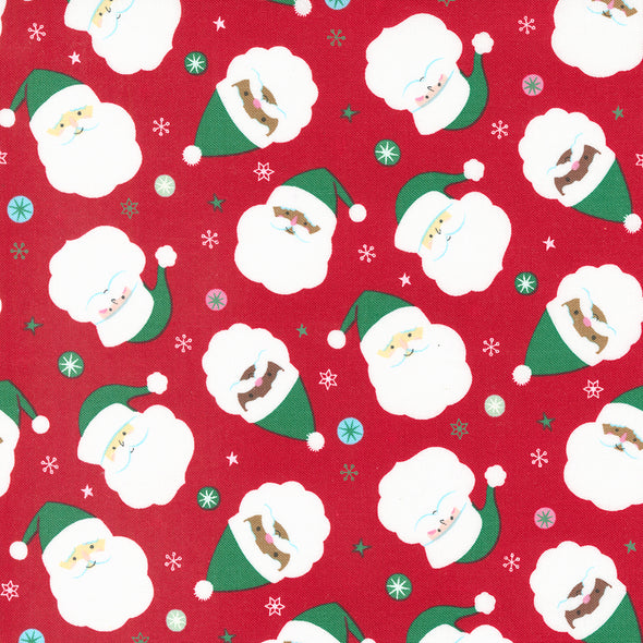 Hello Holidays Santa - Cotton Print