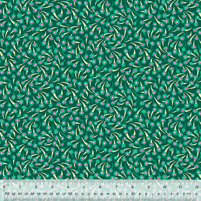 Green Coral Flower - Cotton Print