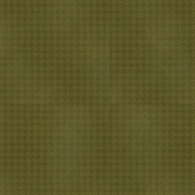 Dark Green Blushed Houndstooth - Cotton Print