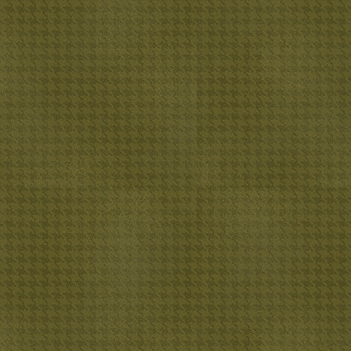 Dark Green Blushed Houndstooth - Cotton Print