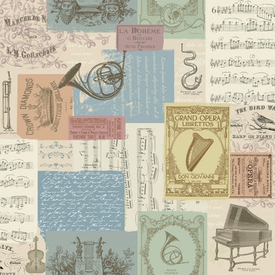 Symphony Collage - Cotton Print