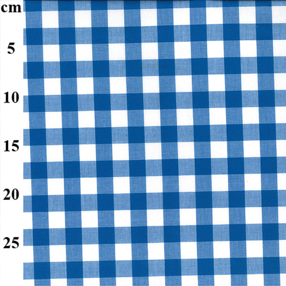 Yarn Dyed Cotton Gingham - Royal 17mm Check