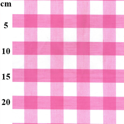 Pink 1" Gingham Check