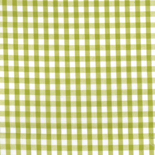 Lime 1/4" Gingham - Polycotton