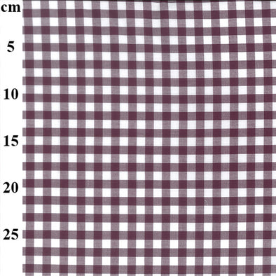 Yarn Dyed Cotton Gingham - Plum 9mm Check