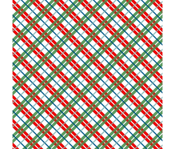 Liberty Deck the Halls In Check  - Cotton Print