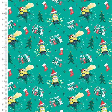 Minions Merry Christmas - Cotton Print