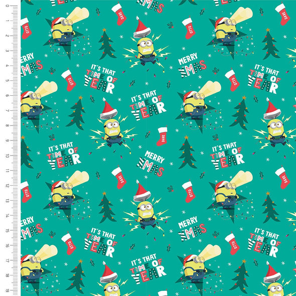 Minions Merry Christmas - Cotton Print