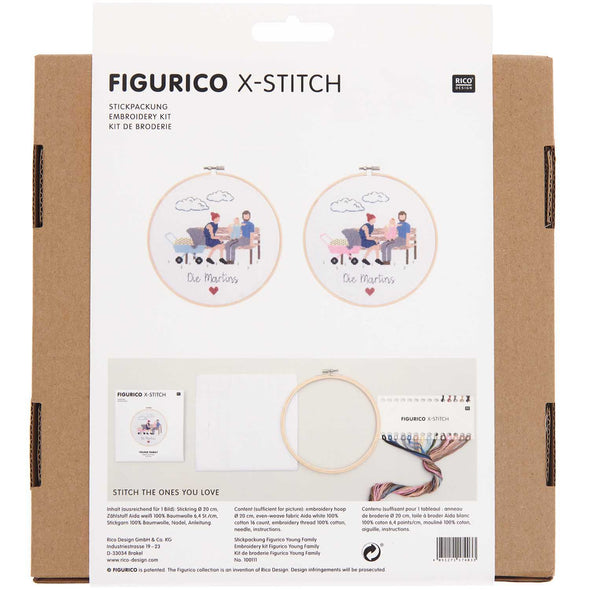 Figurico Young Family - Cross Stitch Kit