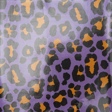 Acid Leo Print Purple PVC Coated Fabric