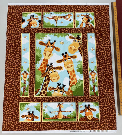Giraffe Quilt - Printed Cotton Panel