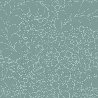 Teal Happy Feathers - Cotton Print