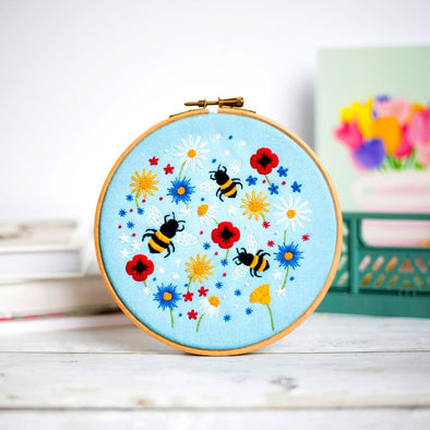Bees & Wildflowers - Embroidery Kit
