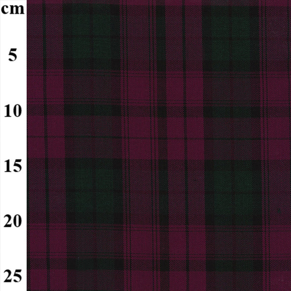 Lindsey Burgundy - Poly/Viscose Check