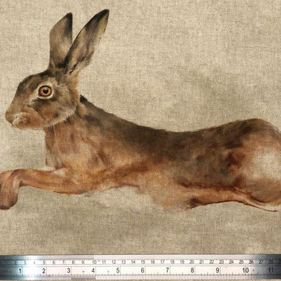 Linen Look - Hare Panel