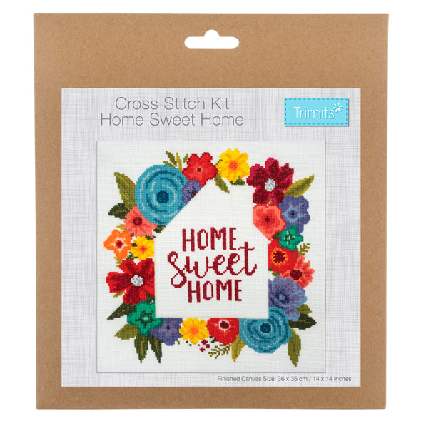 Counted Cross Stitch Kit: Large: Home Sweet Home