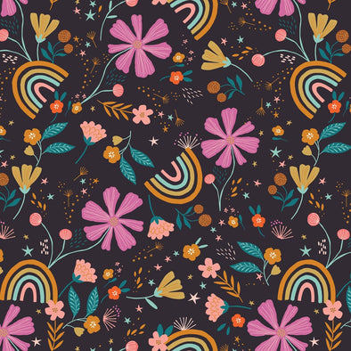 Good Vibes Rainbow Garden - Cotton Print