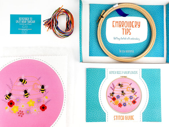Honey Bees - Embroidery Kit