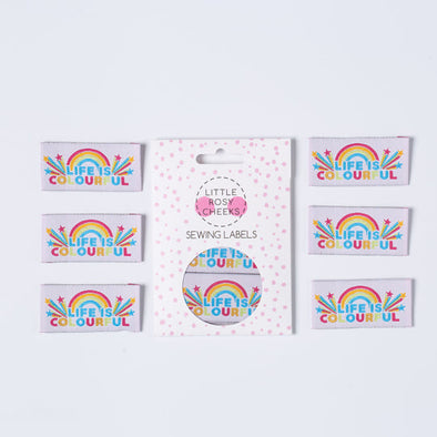 Life is Colourful - Woven Labels by Little Rosy Cheeks