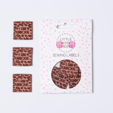 I Am Unique - Pink Leather Labels by Little Rosy Cheeks