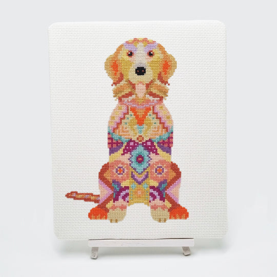 Mandala Dog Cross Stitch Kit by Meloca Designs
