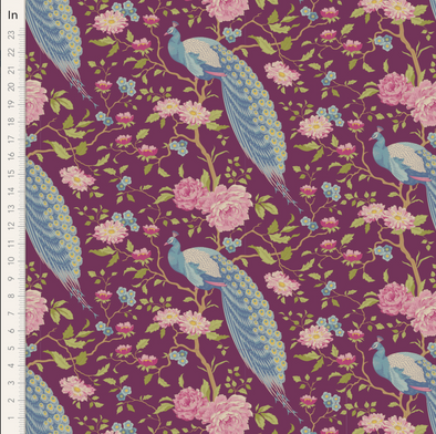 Peacock Tree Grape - Cotton Print