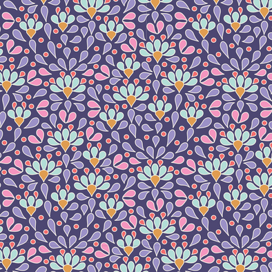 Tilda Sea Anemone Blue - Cotton Print