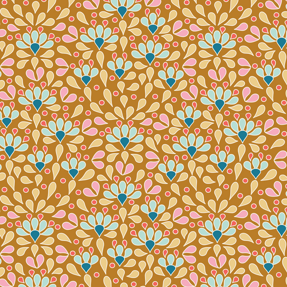 Tilda Sea Anemone Honey - Cotton Print