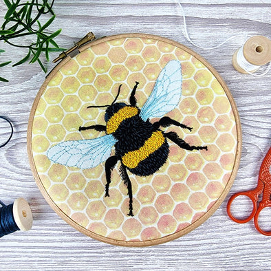 Bumblebee Thread Painting - Embroidery Kit