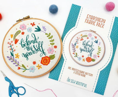 Be Kind To Yourself Embroidery Fabric Pattern Pack